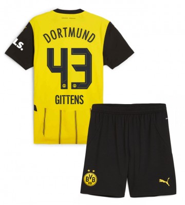 Borussia Dortmund Jamie Bynoe-Gittens #43 Hemmakläder Barn 2024-25 Kortärmad (+ Korta byxor)